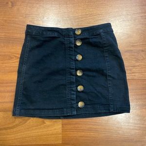Free people black mini skirt button down size 6 women’s